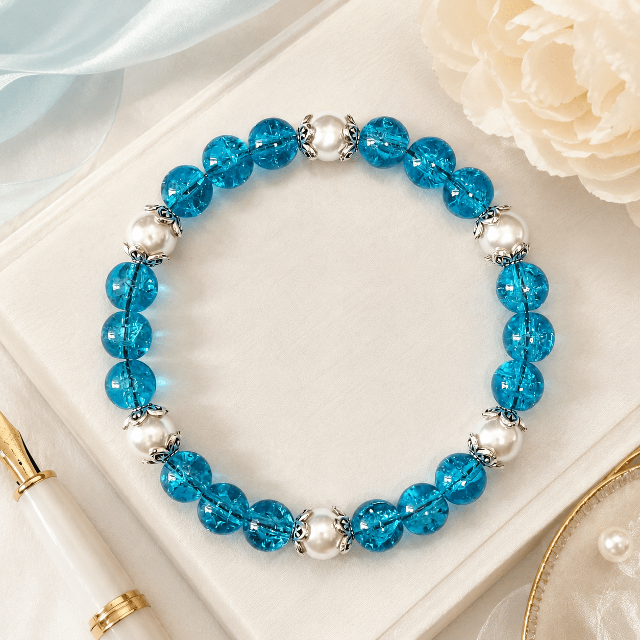 Handmade Bohemian Natural Stone Beaded Bracelet